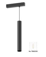 Κρεμαστό φωτιστικό LED 10W, 3CCT, 24°, για μαγνητική ράγα 220V σε μαύρη απόχρωση D:4x30cm TM20150