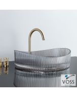 Νιπτήρας Γυάλινος CAVO 50x37,5 VOSS Glass Grey VL1150-400