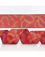 ΚΟΡΔΕΛΑ ΚΟΚΚΙΝΗ, ΜΕ ΧΡΥΣΑ ΦΥΛΛΑ, 6,35cm, 10Y Eurolamp 600-41099