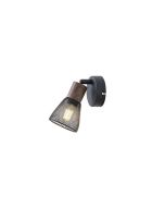 ΣΠΟΤ ΜΑΥΡΟ ΜΕ ΞΥΛΟ ΚΑΙ ΔΙΧΤΥ 1XE14 Max 7W  D80XH125mm ARTE ILLUMINA MESHY Eurolamp 145-25255