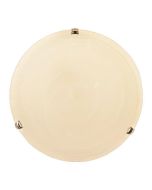 ΠΛΑΦΟΝΙΕΡΑ ΤΟΙΧΟΥ ΓΥΑΛΙ 2xE27 Max 15W Φ400mm ΜΕΛΙ-ΜΠΡΟΝΖΕ ARTE ILLUMINA ERIS Eurolamp 145-22415