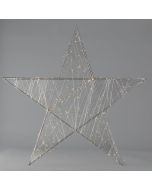 ΑΣΤΕΡΙ ΦΩΤΙΖΟΜΕΝΟ 50cm, 160 LED, 4,5V ΜΕΤΑΣΧΗΜΑΤΙΣΤΗ, TIMER, ΑΣΗΜΙ ΜΕΤΑΛΛΙΚΟΣ ΣΚΕΛΕΤΟΣ, ΑΣΗΜΙ ΧΑΛΚΙΝΟ ΚΑΛΩΔΙΟ, ΘΕΡΜΟ ΛΕΥΚΟ LED, ΠΡΟΕΚΤΑΣΗ ΠΑΡΟΧΗΣ 5m, IP44 Eurolamp 600-22462