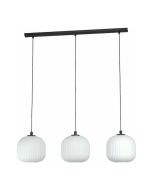 Eglo Mantunalle Μοντέρνο Κρεμαστό Φωτιστικό Τρίφωτο Ράγα με Ντουί E27 σε Λευκό Χρώμα 99367