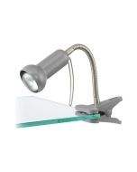 Eglo Fabio Φωτιστικό Γραφείου με Εύκαμπτο Βραχίονα και Κλιπ σε Ασημί Χρώμα 81265