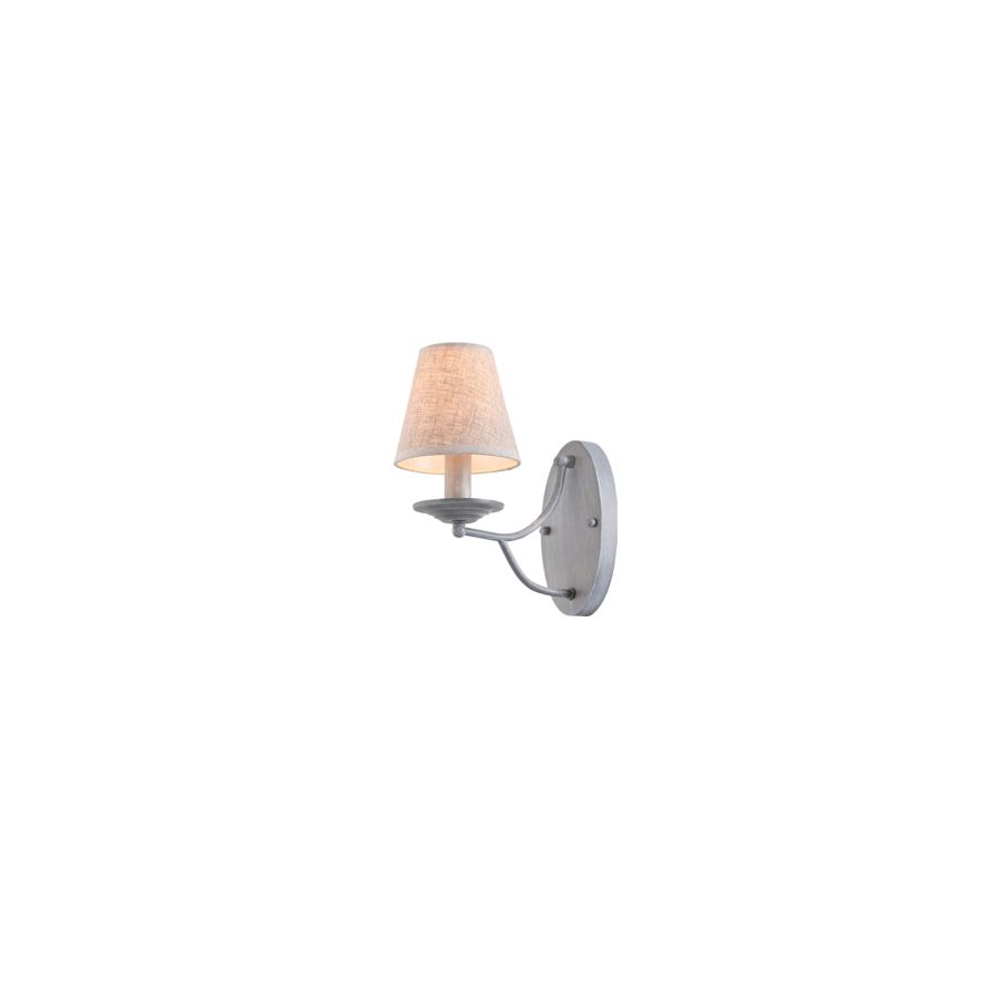 C119-1 ETNA WALL LAMP GREY PATINA & WHITE SHADE A4 HOMELIGHTING 77-3663