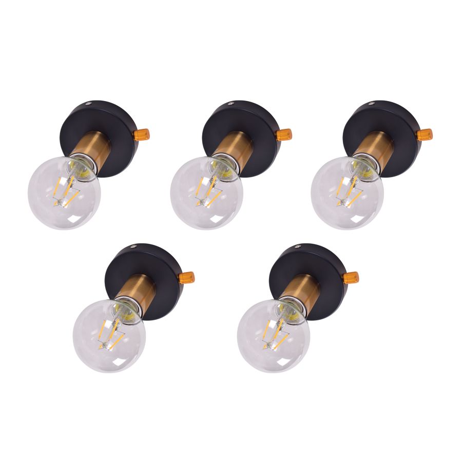 SE 138-BK (x5) Tolo Packet Black and bronze light+ HOMELIGHTING 77-8857