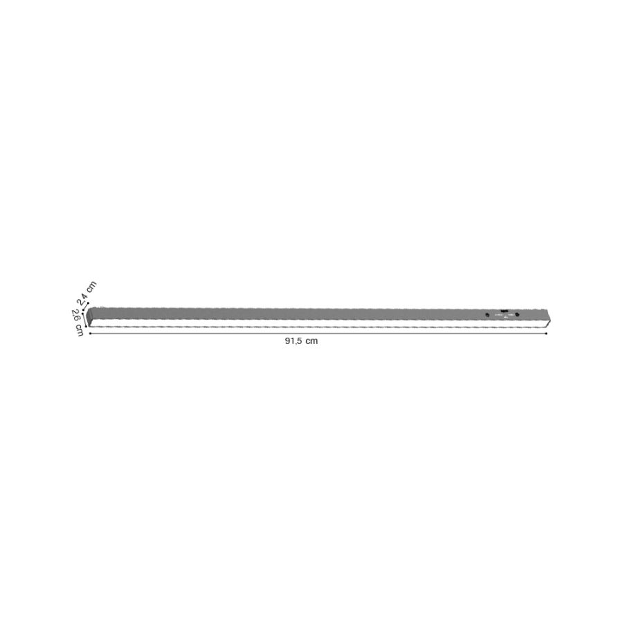 Γραμμικό φωτιστικό LED 30W 3CCT για Ultra Thin ράγα σε λευκή απόχρωση D:91,5X2,6X2,4cm TMU0070-White