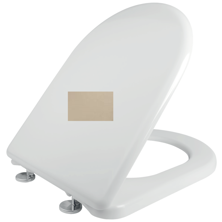 Κάλυμμα Λεκάνης D Shape Μπεζ Βακελιτικό για Ideal Standard Calla Οπές 11-20 εκ. Μ41,5-47εκ. Π35,5εκ. Elvit 0017-Beige