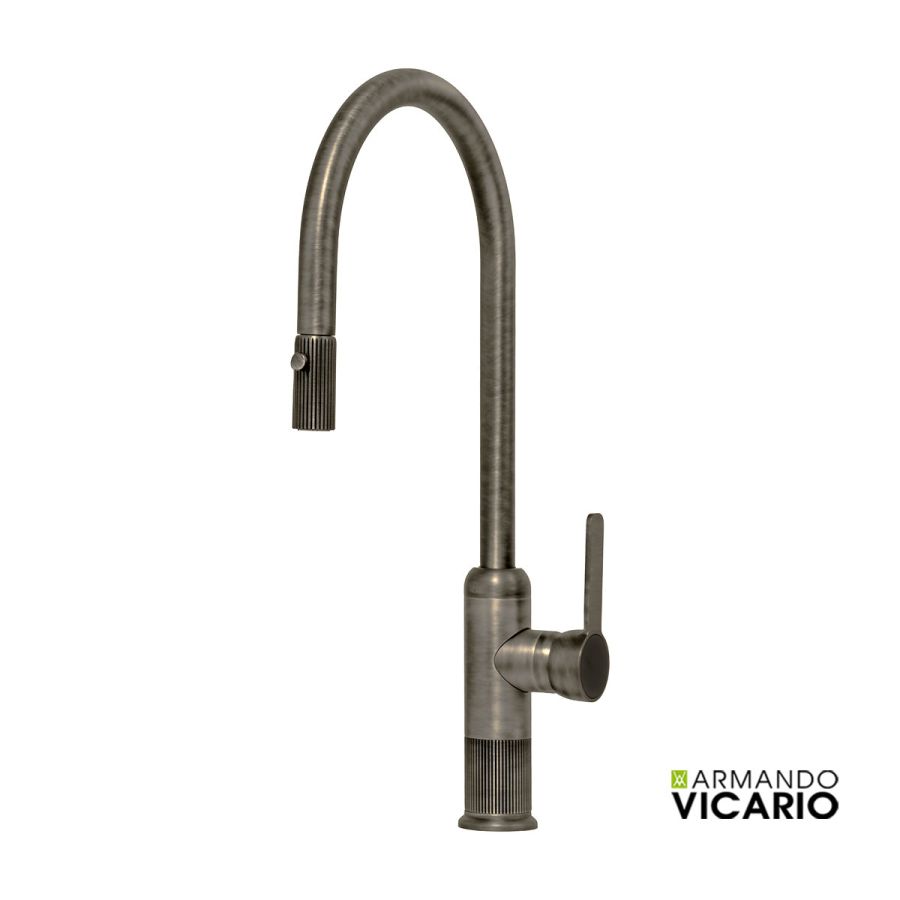 Μπαταρία Νεροχύτη Κουζίνας Lumiere Vicario Black Brushed  400785-410