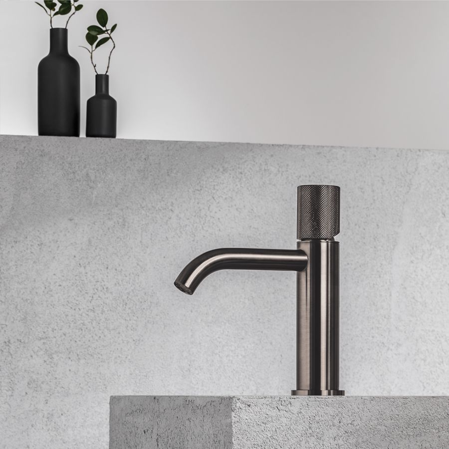 Μπαταρία Νιπτήρα με Βαλβίδα Clic-Clac Eletta Tecno Eurorama Black Brushed 167309-410