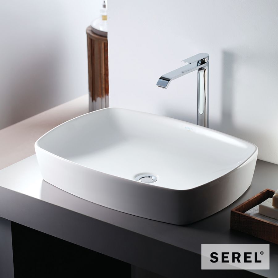 Νιπτήρας Πορσελάνης 60x44 SEREL White 1633-300