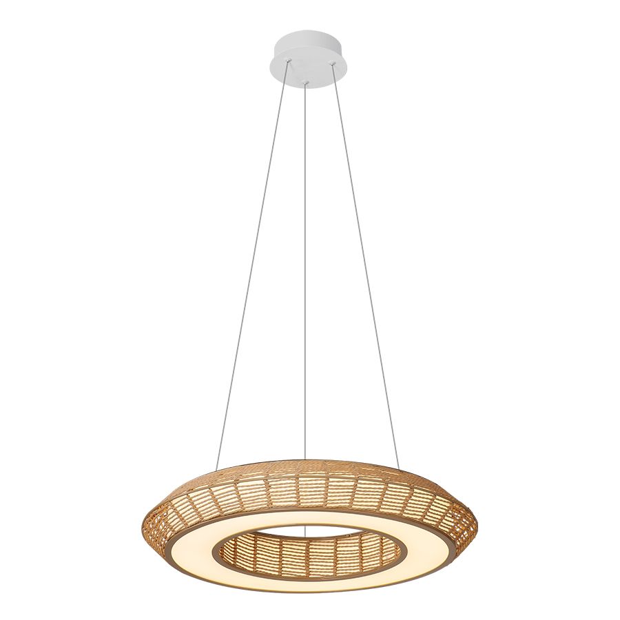 Φωτιστικό Κρεμαστό Μέταλλο & Paper Fest Φυσικό 58xH120cm Led max 64w 3600lm CCT 3000-6000K Dimmable by Remote Control Sun Light ZEUS-P-Υ 