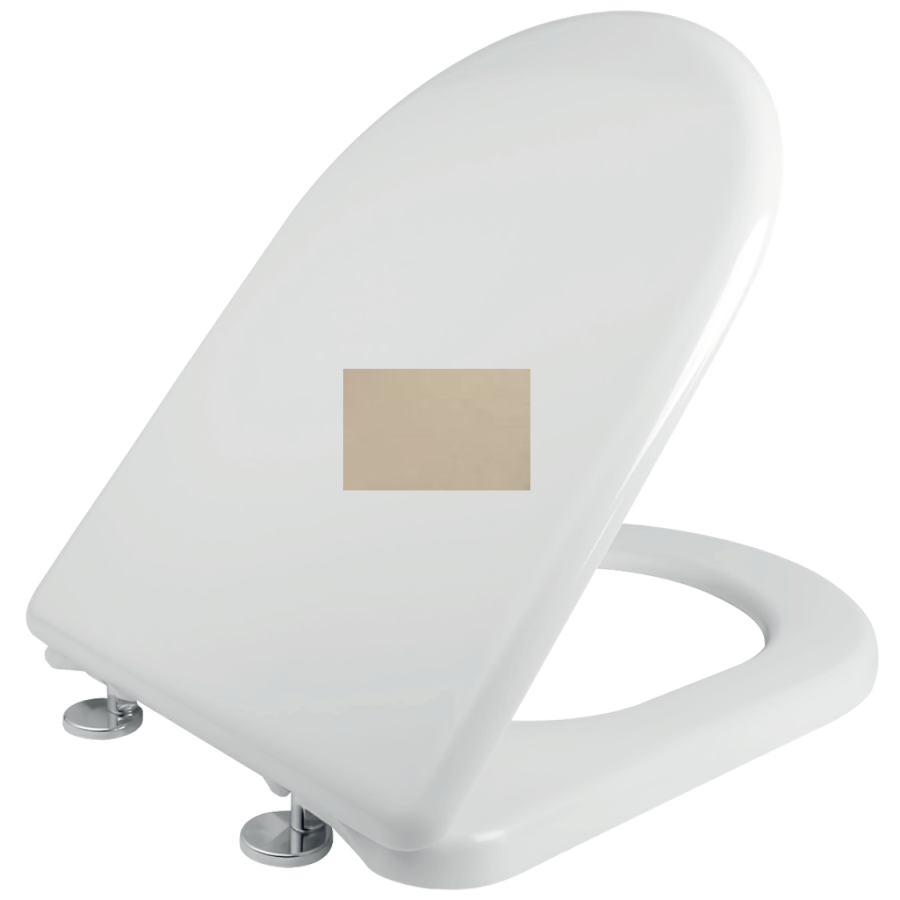 Κάλυμμα Λεκάνης WC B.T  Βακελιτικό Μπεζ 41,5-47x35,3cm D Shape, Κατάλληλο για Βεργίνα,Φρύνη,Μαγιόρκα, Αρμονία,Essedra, Alfa, Aveiro Elvit 0016-beige 
