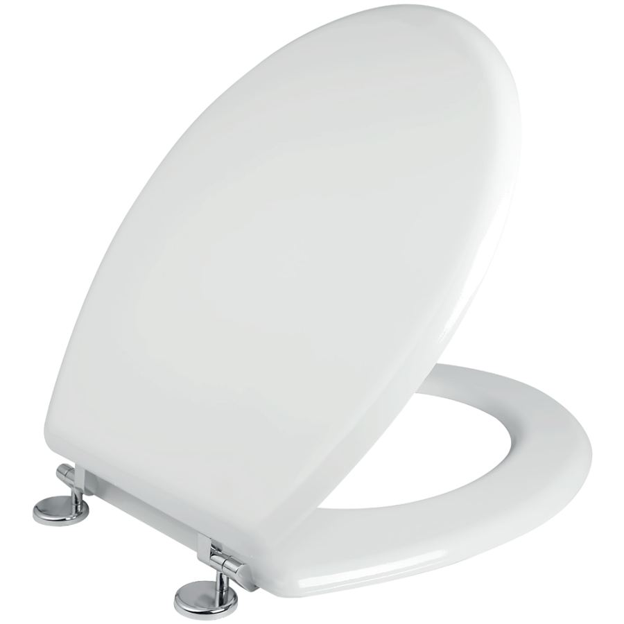 Κάλυμμα Λεκάνης WC Bαρέως Τύπου MDF Λευκό Μ36x40-46cm Οπές 11-20cm Elvit 0039 