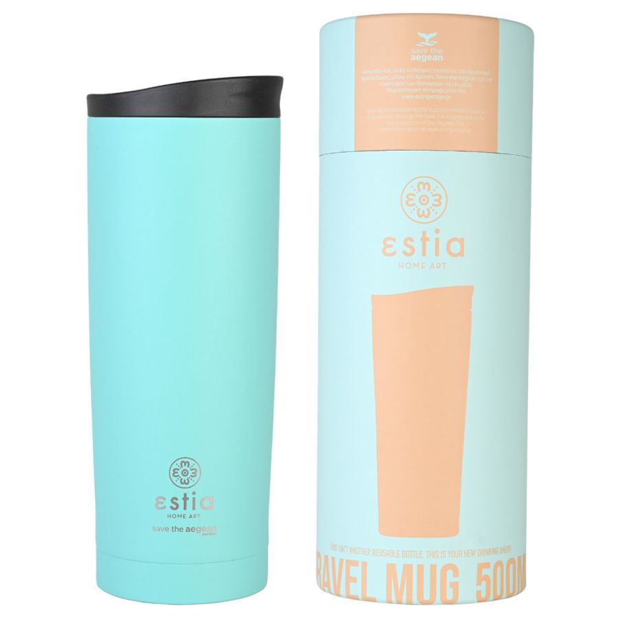 Θερμός 500ml Travel Mug Save the Aegean Bermouda Green Estia Home Art 01-20330