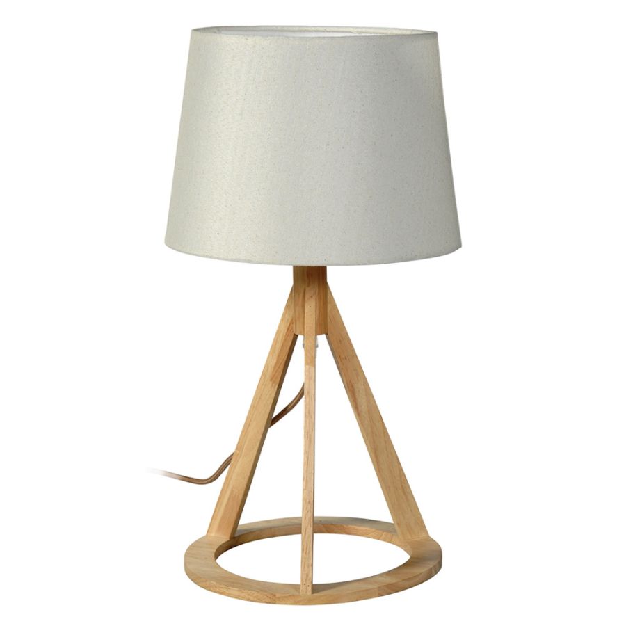 TLC 6316  ΕΠΙΤΡΑΠΕΖΙΑ ΛΑΜΠΑ  ΣΤΡΟΓΓΥΛΟ ΞΥΛΟ 1ΧΕ27 ARlight 0203004