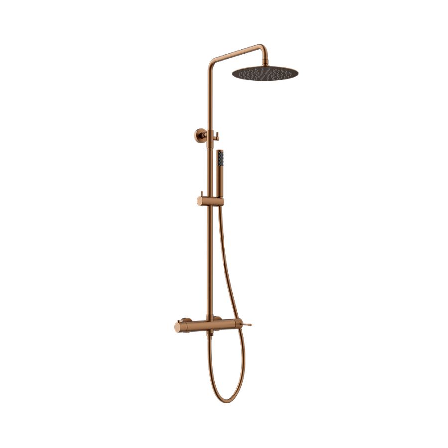 Orabella Terra Rose Gold - Στήλη ντουζ με στρόγγυλη κεφαλή Φ250 10256