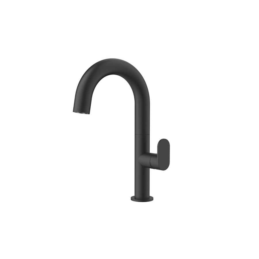 Orabella Oval Black matt - Μπαταρία νιπτήρος 10461