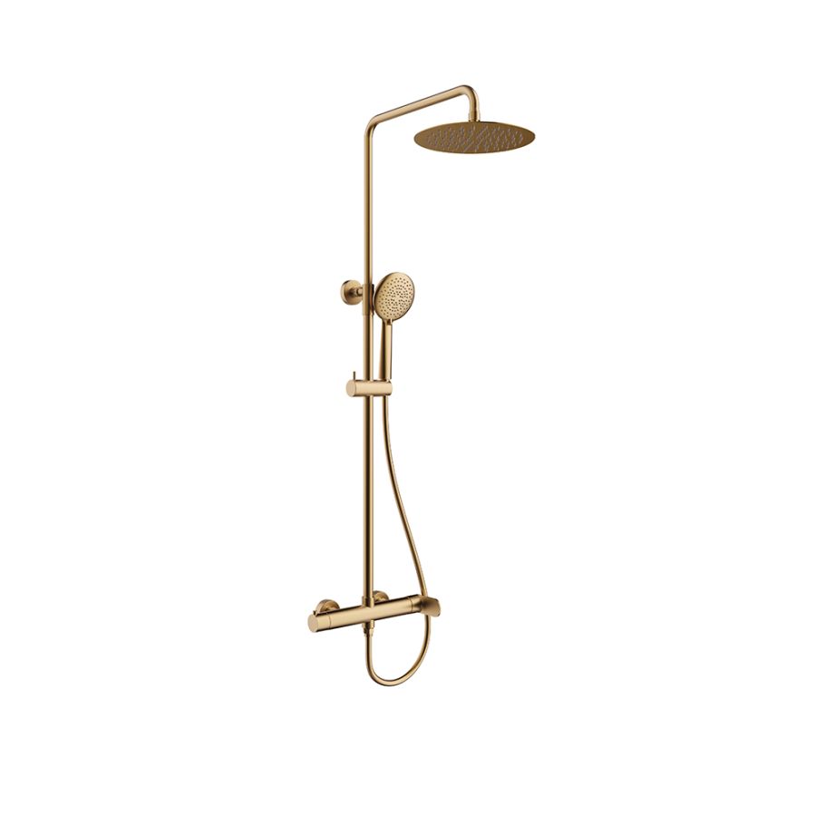 Orabella Oval Brushed gold - Στήλη ντουζ με στρόγγυλη κεφαλή Φ250 10473