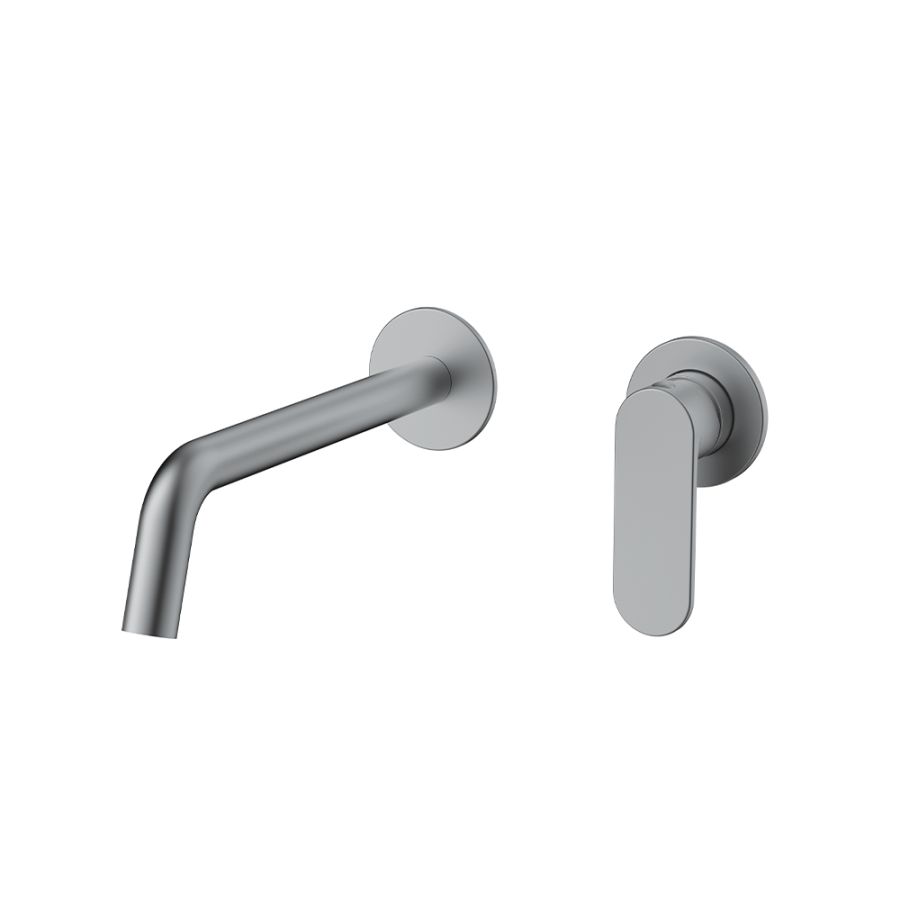Orabella Oval Gun metal light - Μπαταρία νιπτήρος, εντοιχισμού 2 οπών 10483