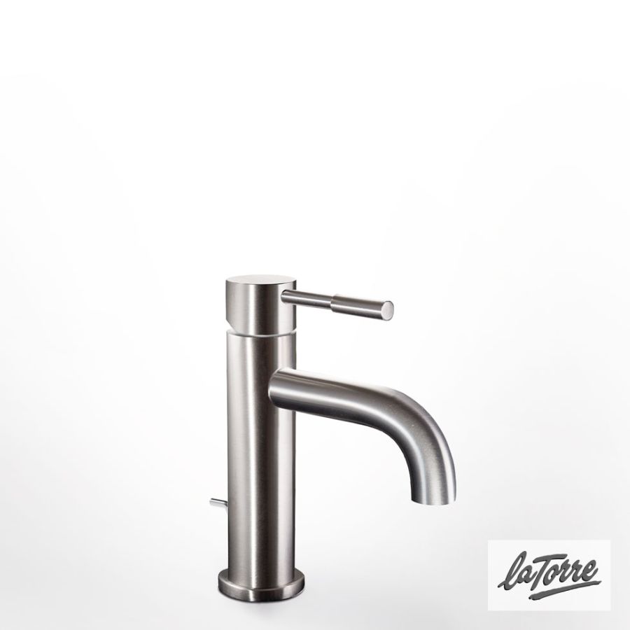 Μπαταρία Νιπτήρα με Αυτόματη Βαλβίδα, Τech La Torre Inox 12007-110