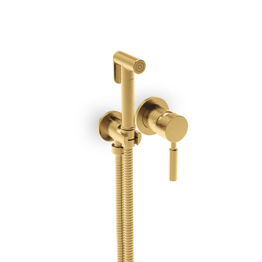 Σύστημα Μπιντέ με Μίκτη Εντοιχισμού Ζεστό-Κρύο, Flush-Mix Τech La Torre Brushed Gold 12211-201