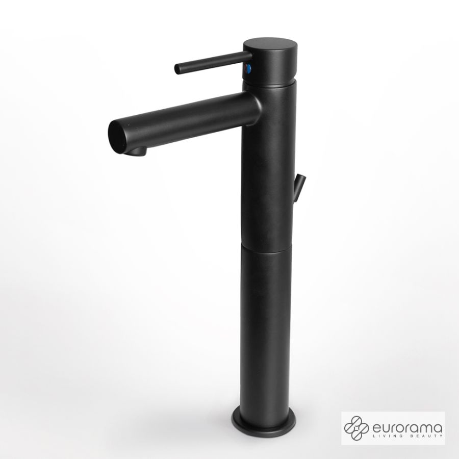 Μπαταρία Νιπτήρα Υψηλή Tonda Eurorama Black Μatt 145310P-400