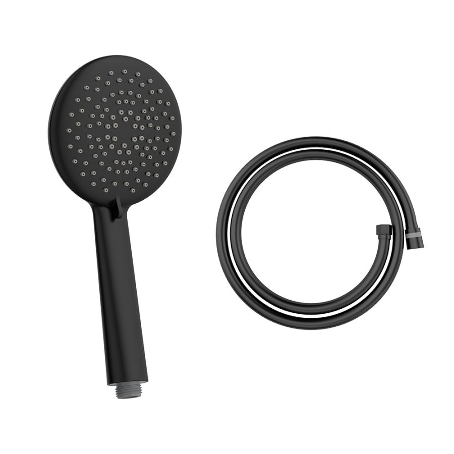 Shower Set - Τηλέφωνο 3 θέσεων και σπιράλ τηλεφώνου black matt 15258