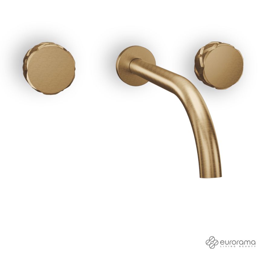 Μπαταρία Νιπτήρα Τοίχου 3 οπών Eletta Chester Eurorama Bronze Brushed 168901-221