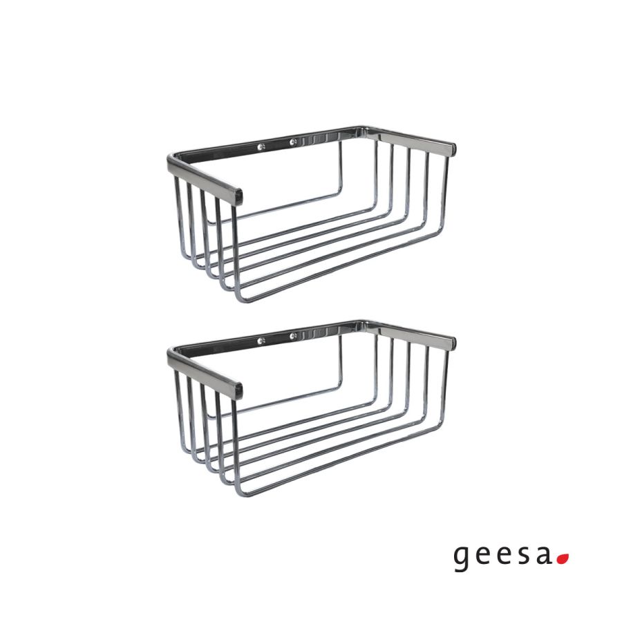 Καλάθι διπλό για πετσέτες Geesa Chrome 173