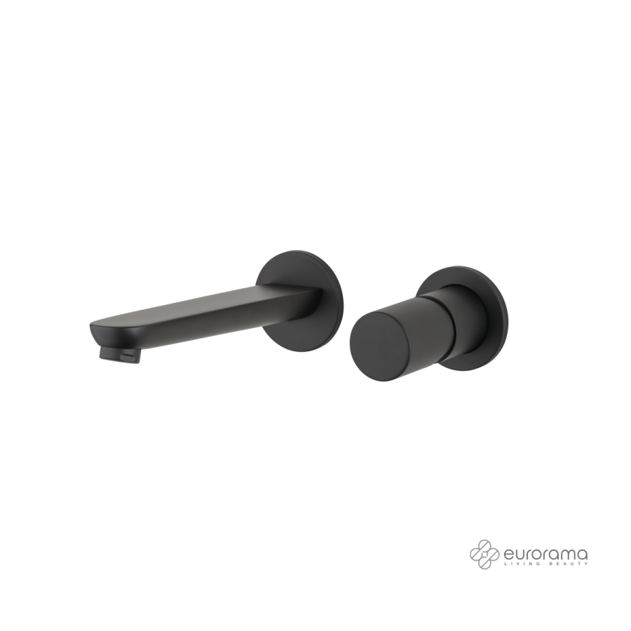 Μπαταρία Νιπτήρα Τοίχου Res-Pro Eurorama Black Μatt 175904-400