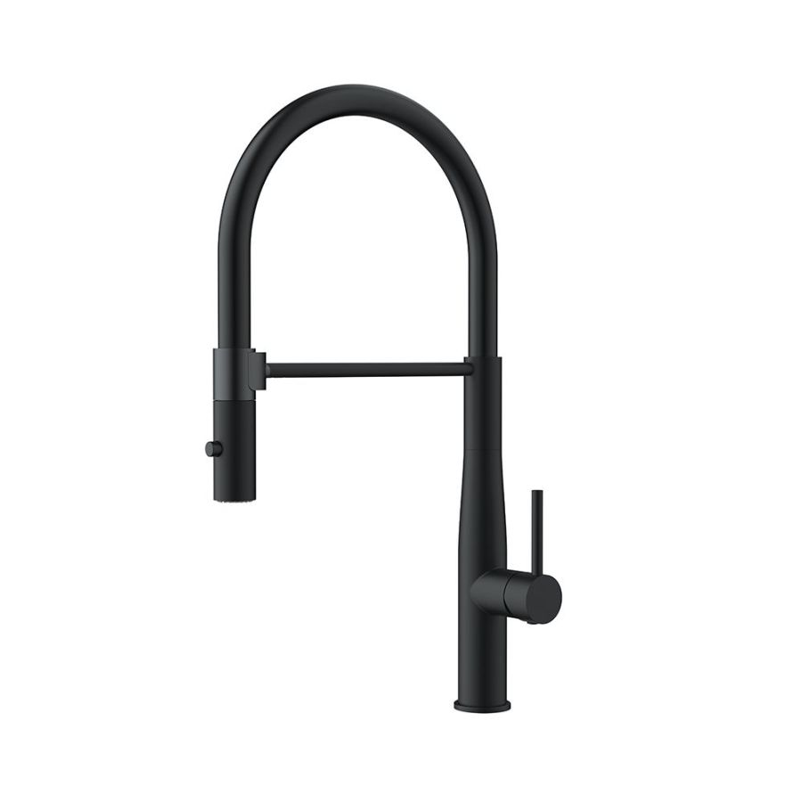 Orabella Bracket Black matt - Μπαταρία Κουζίνας με αποσπώμενο ντουζ 2 ροών 20137