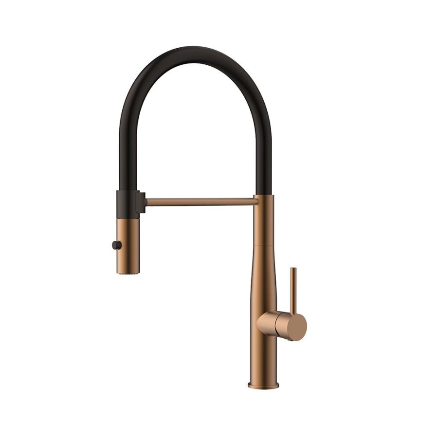 Orabella Bracket Rose Gold - Μπαταρία Κουζίνας με αποσπώμενο ντουζ 2 ροών 20138