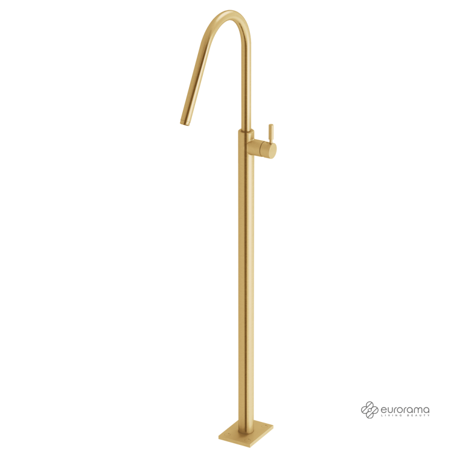 Μπαταρία Νιπτήρα Επιδαπέδια h.124,5εκ. Eurorama Brushed Gold 13302-201