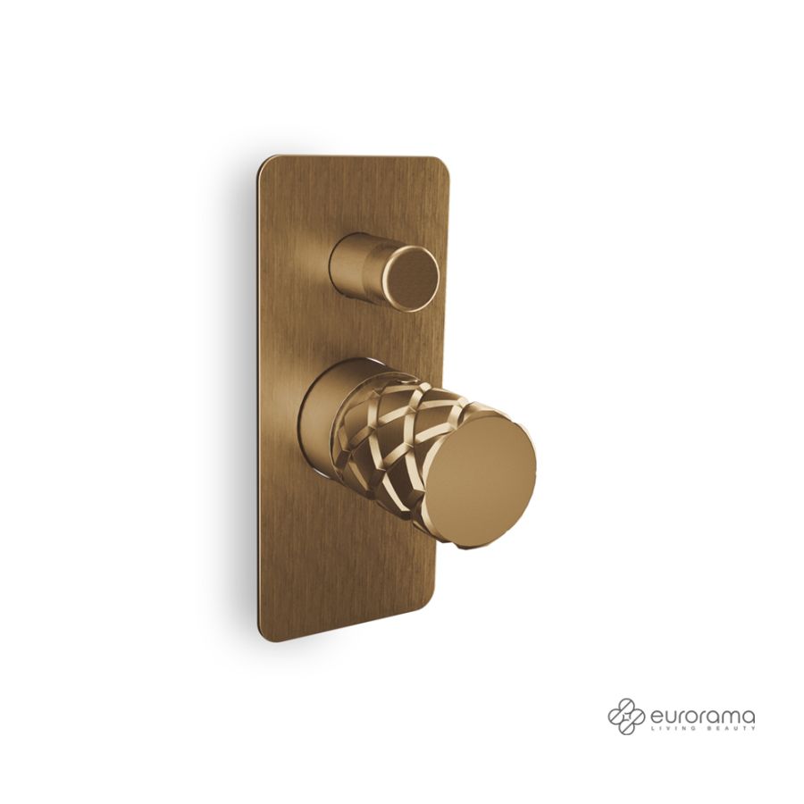 Μίκτης Εντοιχισμού 2 Εξόδων Eletta Chester Eurorama Bronze Brushed 168030SL-221