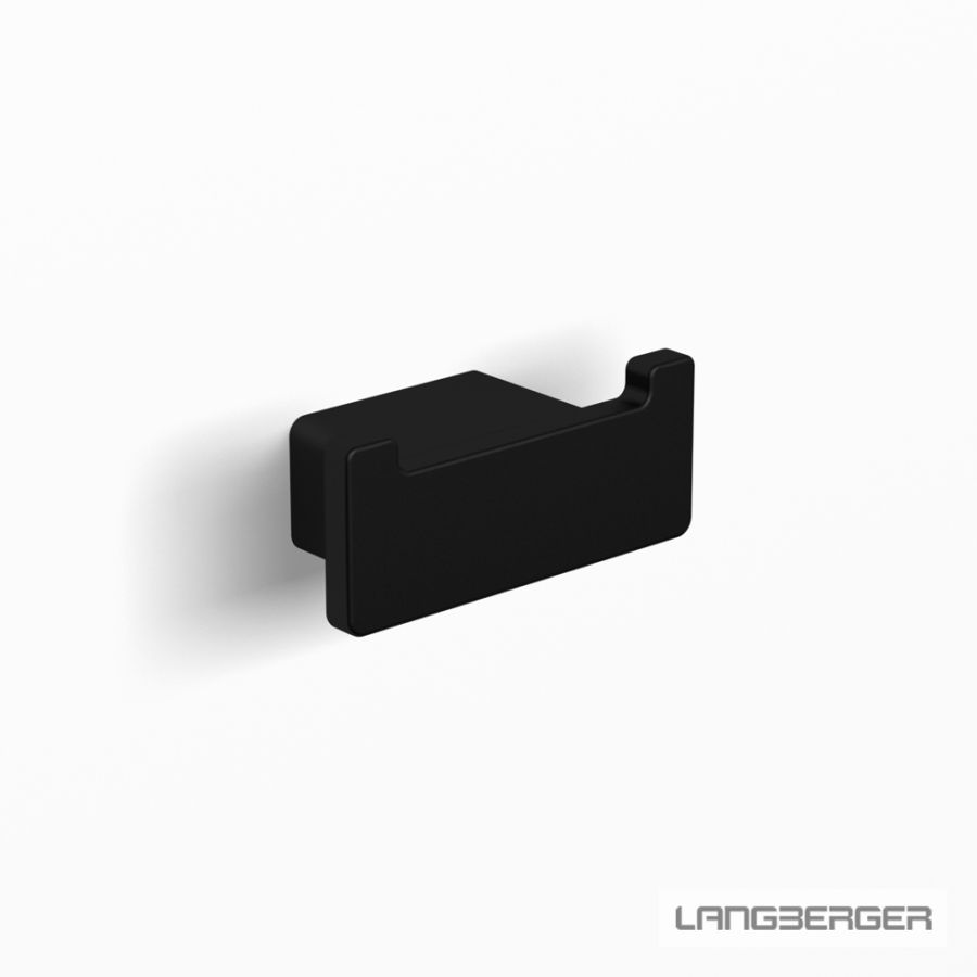Άγκιστρο μπάνιου διπλό Langberger Black Matt 21123-32B-400