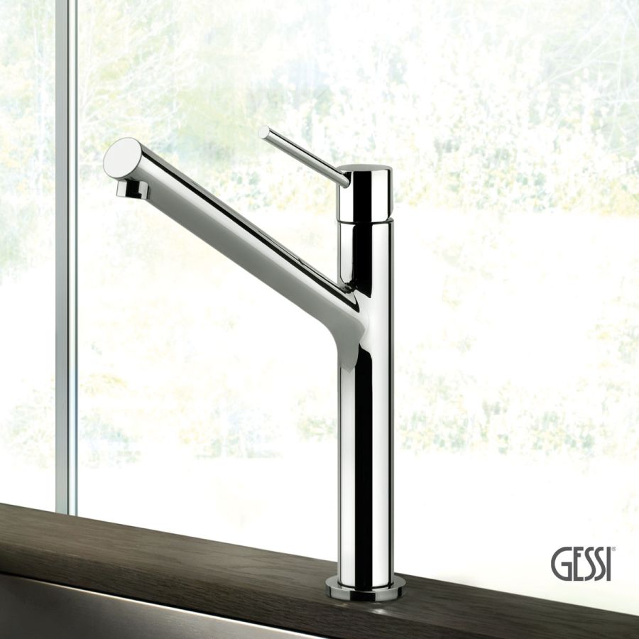 Μπαταρία Νεροχύτη Κουζίνας Thalium Gessi Chrome 23551-031