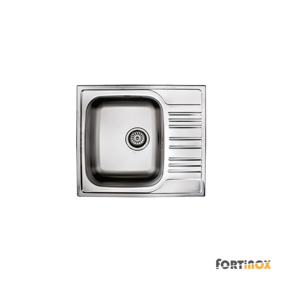 Νεροχύτης Κουζίνας Ανοξείδωτος Valley 58x51 Fortinox Inox Λείο  25150-110