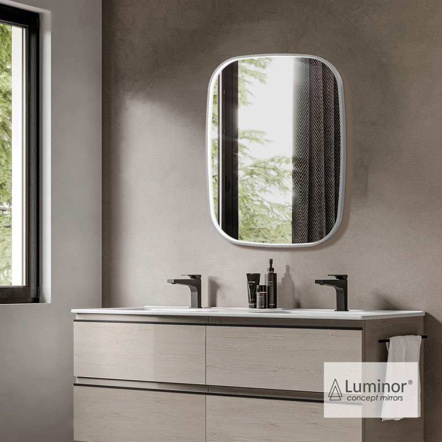 Καθρέπτης Μπάνιου FIZ 60x80 Luminor Inox Brushed FIZ6080-111