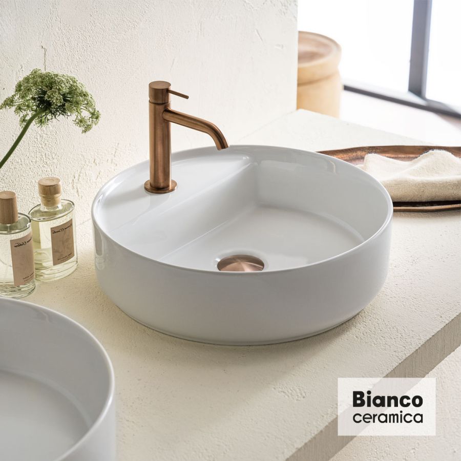 Νιπτήρας Πορσελάνης Φ42 Bianco Ceramica White 33042-300