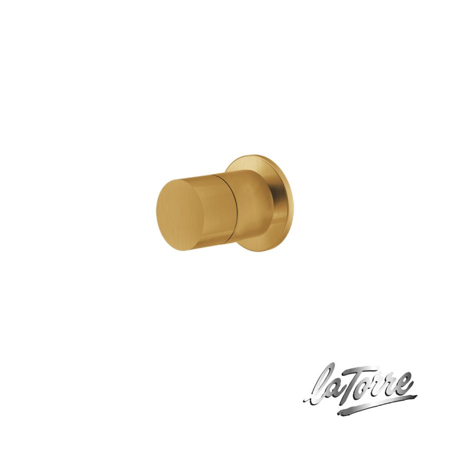 Εκτροπέας 3 εξόδων για εντοιχισμένο σύστημα ντουζιέρας, Elle316 La Torre PVD Brushed Gold 35376-211