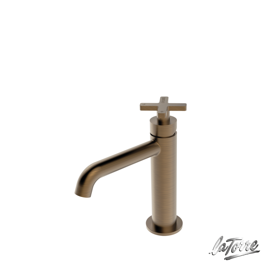 Μπαταρία Νιπτήρα με Βαλβίδα Clic-Clac Εlle Cross La Torre Antique Brass 38004-221