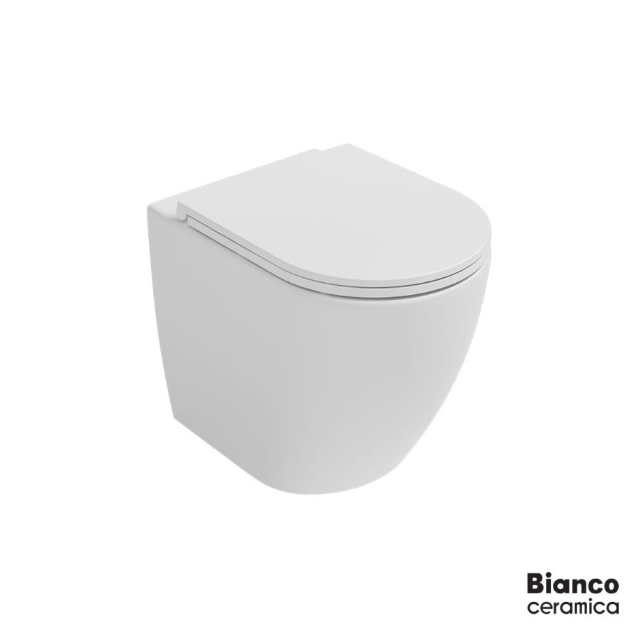 Λεκάνη Υψηλής Πίεσης LENTA/52 Rimless με κάλυμμα Soft Close MS33C, Bianco Ceramica White 380300C-300