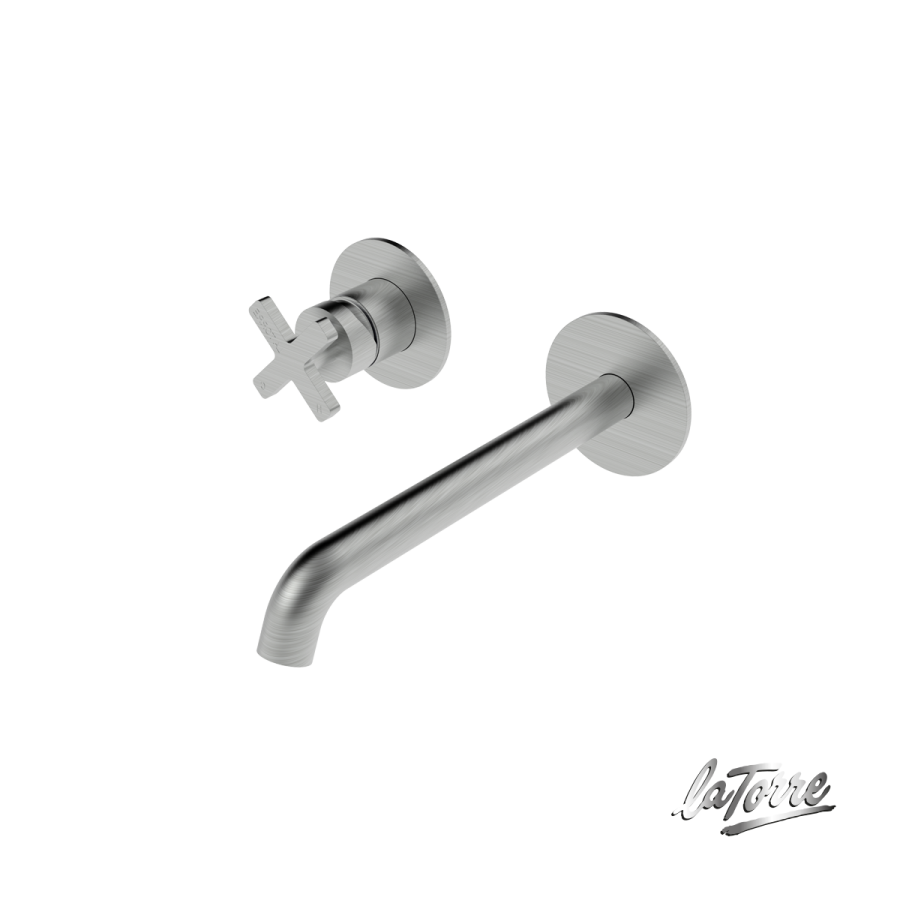 Μπαταρία Νιπτήρα Τοίχου Εlle Cross La Torre Inox 38032-110