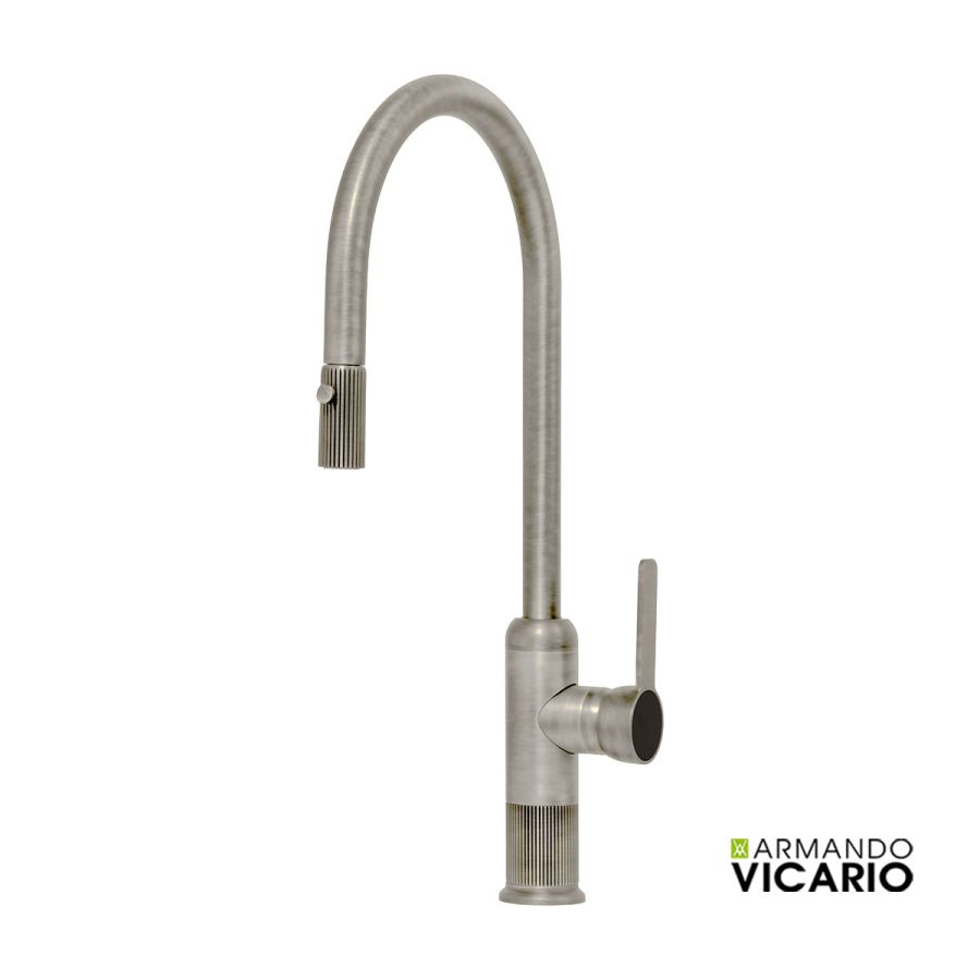 Μπαταρία Νεροχύτη Κουζίνας Lumiere Vicario Inox Finish  400785-110