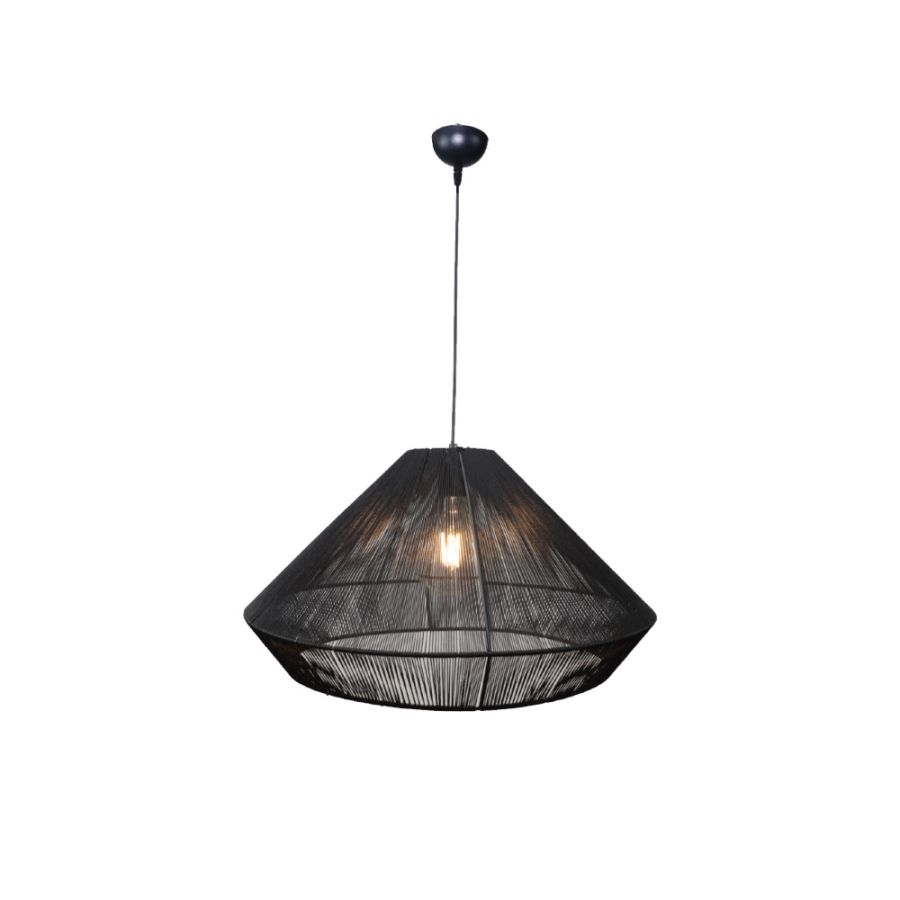 Κρεμαστό φωτιστικό με καπέλο απο ίνα 1xE27 D:60cm 4057-A