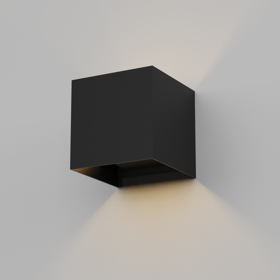 Φωτιστικό επιτοίχιο HER-04S BLACK εξωτερικού χώρου Heronia 42-0006