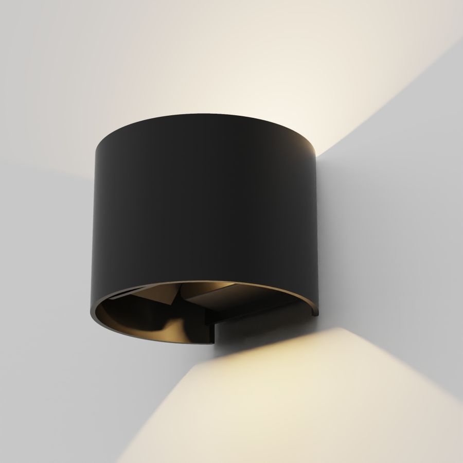 Φωτιστικό επιτοίχιο HER-04R BLACK εξωτερικού χώρου Heronia 42-0007