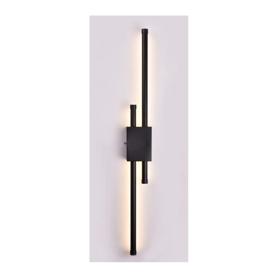 Επιτοίχιο φωτιστικό LED 19W 3CCT από μαύρο μέταλλο 43046-BL