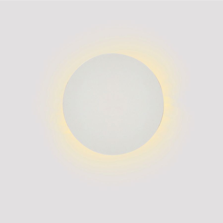 Επιτοίχιο φωτιστικό λευκό από γύψο LED 8W 3000K D:25cm 43052-White